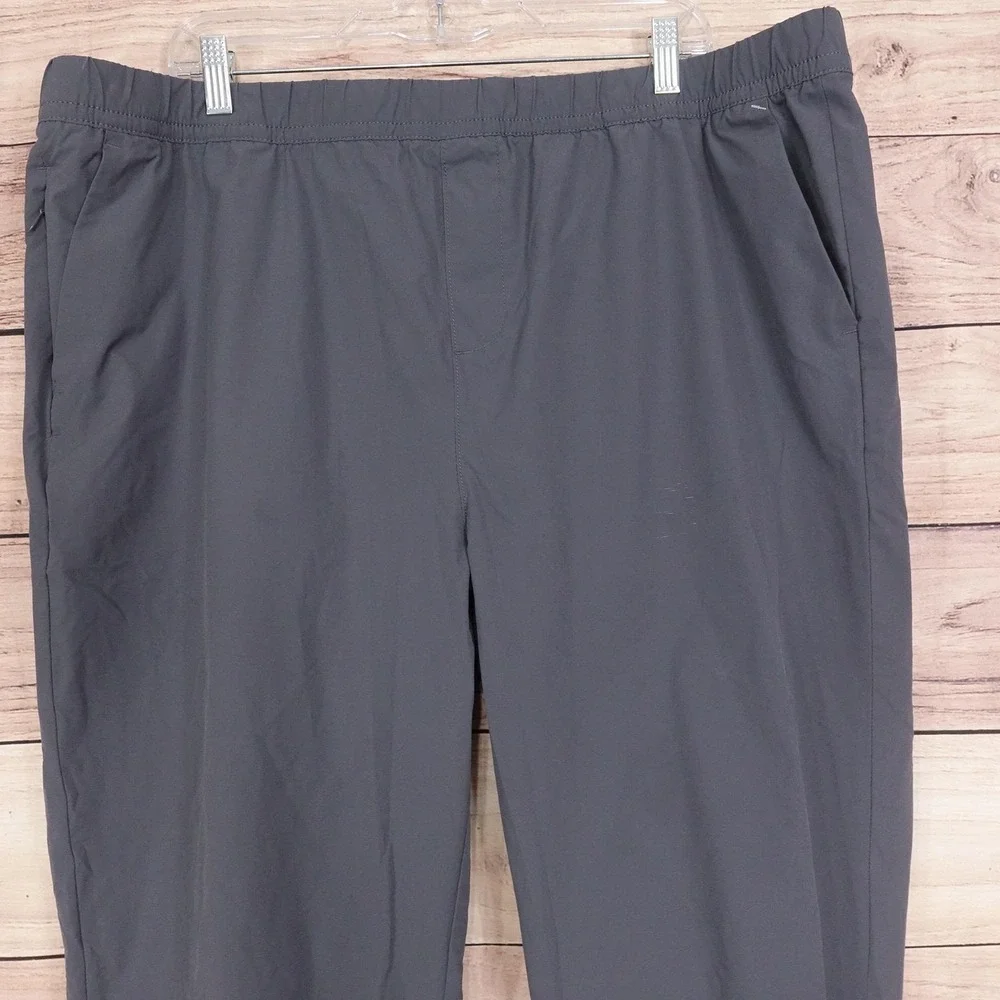Banana Republic‎ Pants Mens 2XL Gray Jogger Elastic Waist Zip Pocket Lightweight